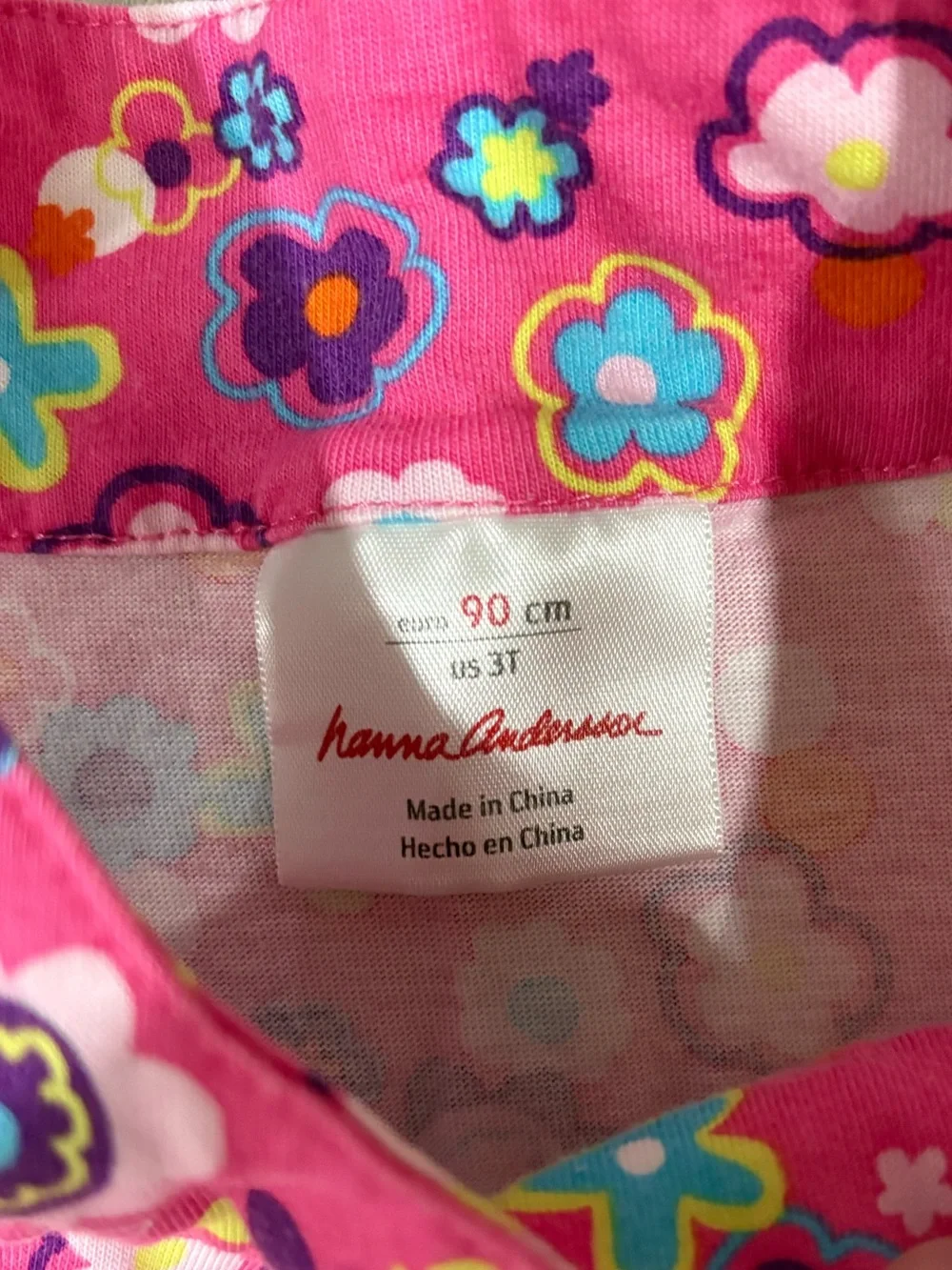 Hanna Andersson Playing Favorites Floral Dress 3T Pink Cotton Ruffle Hem